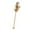 yellow with wheels, variant on Esquirla Horse Riding Stick Pretend Play Wooden Pole for Children 3 Years+ Gift coffee with wheels