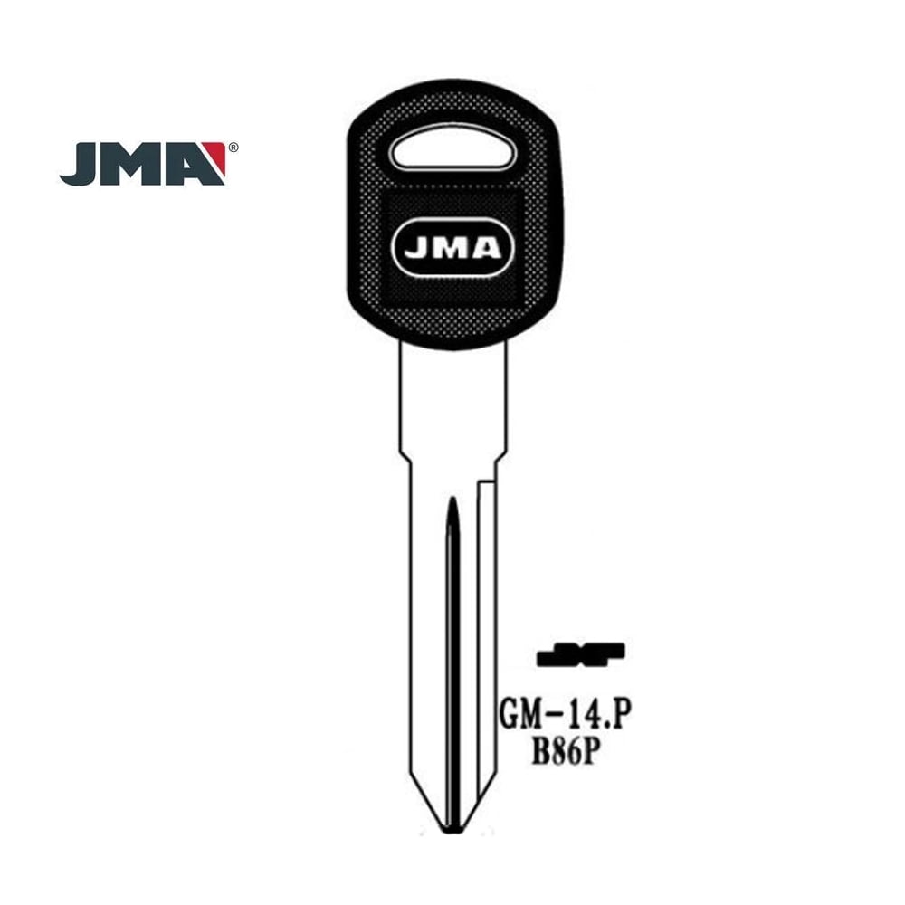 JMA Double Side VATS System Transponder Key Fits For GM B82 P 15 GM