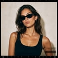 thumbnail image 3 of SA106 Womens Classic Mod Soft Cat Eye Plastic Sunglasses / Black Frame - Black Lens, 3 of 8