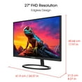 thumbnail image 3 of Sceptre IPS 27-Inch Quad HD IPS LED Monitor 2560 x 1440 100Hz 99% sRGB 2X HDMI and DisplayPort Build-in Speakers, Machine Black 2024 (E275W-QPT series), 3 of 6