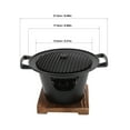 thumbnail image 6 of Hibachi Grill Smokeless Wooden Frame Charcoal Grill for Camping Home Barbecue, 6 of 12