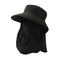 thumbnail image 3 of Sombrero para el sol al aire libre, plegable, de ala ancha, ajustable, de malla transpirable para acampar y hacer senderismo. Negro, 3 of 9