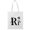 White, variant on Letter R Upper Lower Case Plants Tote Bag - Image by Shutterstock, One Size Cotton Canvas Tote Bag