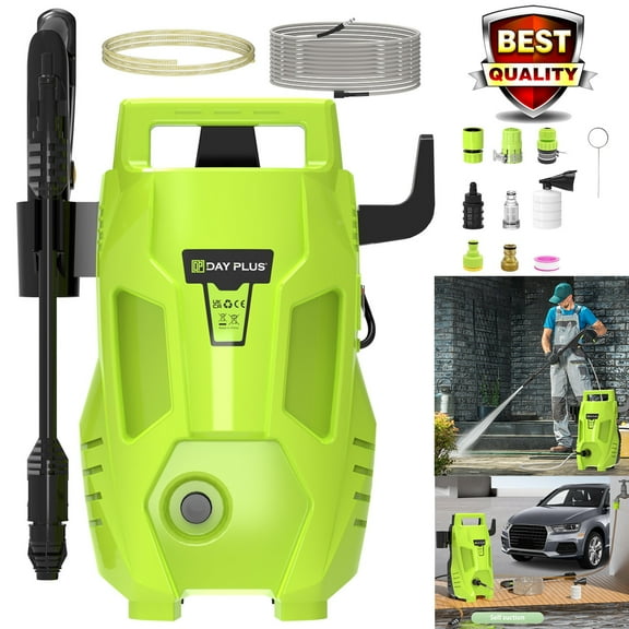 Electric High Pressure Washer 110Bar Power Jet Wash Patio Car Jet Washers with 7m Hose & 5.5m Power Cord, Adjustable Nozzle