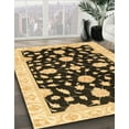 thumbnail image 2 of Ahgly Company Indoor Round Abstract Bakers Brown Oriental Area Rugs, 7' Round, 2 of 6