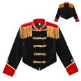 thumbnail image 6 of iiniim Kids Girls Stand Collar Long Sleeve Fringe Tassel Jacket Performance Party A Black 8, 6 of 7