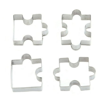 

Stainless Steel Fondant Biscuit Cookie Cutter Cake Cookie Cutter Puzzle Mold 4 pcs