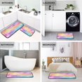 thumbnail image 4 of 2-Piece Kitchen Mat Set Non Slip Washable Floor Mats Decorative Rugs for Kitchen Sink Laundry Pastel Rainbow Flowers, 4 of 7