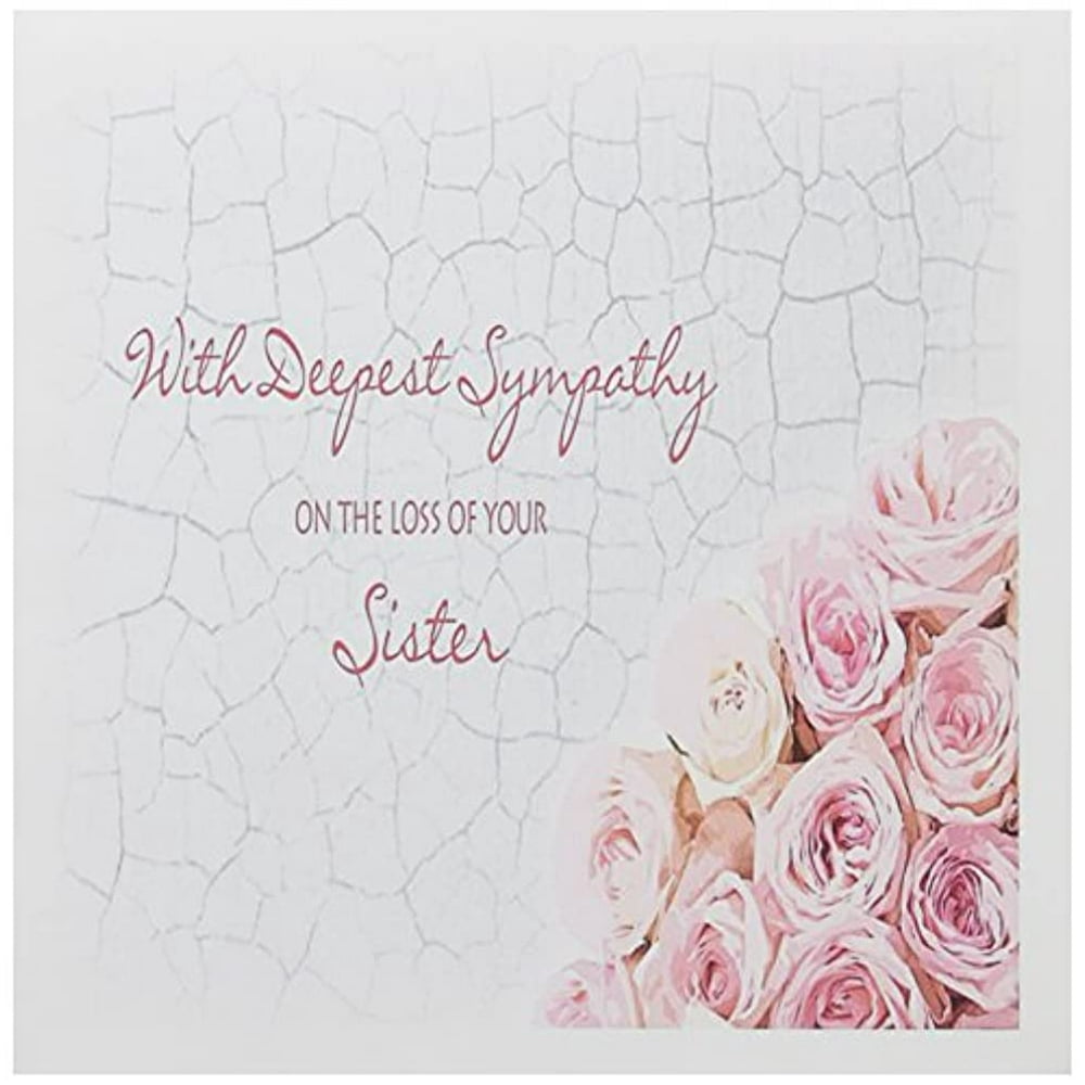 3dRose With Deepest Sympathy on the Loss of your Sister Pink Roses