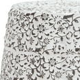 thumbnail image 3 of Safavieh Floral Vine Print Indoor/Outdoor Garden Patio Stool, White, 3 of 4