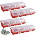 thumbnail image 4 of 4 Pcs Parts Storage Box Plastic Screw Organizer 4 Compartment Small Tool Container Bin Lid Lock Divided Hardware (a ), 4 of 9