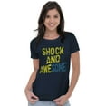thumbnail image 4 of Cool Shock and Awesome Attitude Womens Fitted Plus Size Graphic Tee Brisco Brands 2X, 4 of 5