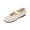 51#Beige, variant on Womens Breathable Ventilated Knit Mesh Mary Jane Shoes, Elastic Single Strap Slip On Flats, Shock Absorbing Lightweight Daily Walking Footwear