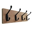 thumbnail image 3 of Paquete de 4 ganchos de pared resistentes con 8 tornillos, plateado//Negro tres colores a elegir, para colgar para proteger, bufanda, toalla, llave, BLESIY percheros de pared, 3 of 8