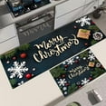 thumbnail image 3 of Wdhugt 2 Pcs Christmas Kitchen Rug And Mat Christmas Kitchen Decor Anti Fatigue 23.62x15.74in+15.74x43.3in Decorations Winter Decor for Bathroom Home, 3 of 8