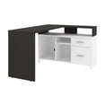 thumbnail image 1 of Bestar Equinox 56W L-Shaped Desk in deep grey & white, 1 of 7