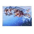 thumbnail image 4 of Tapiz navideño con diseño de Papá Noel y ciervo, ideal para colgar en la pared, decoración de fondo para dormitorio, 150 x 150 cm (59,1 x 59,1 pulgadas), 4 of 14