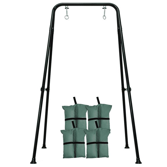 Foldable Swing Stand for Kids, Toddler Swing Frame, Metal Swing Sets for Backyard, Outdoor/Indoor, Fits for Most of the Toddlers Swings, Black