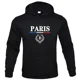 thumbnail image 5 of Sudadera con capucha deportiva informal para hombre, Jersey holgado de primavera y otoño con letras "PARIS" para parejas, estilo Hip-hop, Fitness y ocio, novedad de 2024, 5 of 5