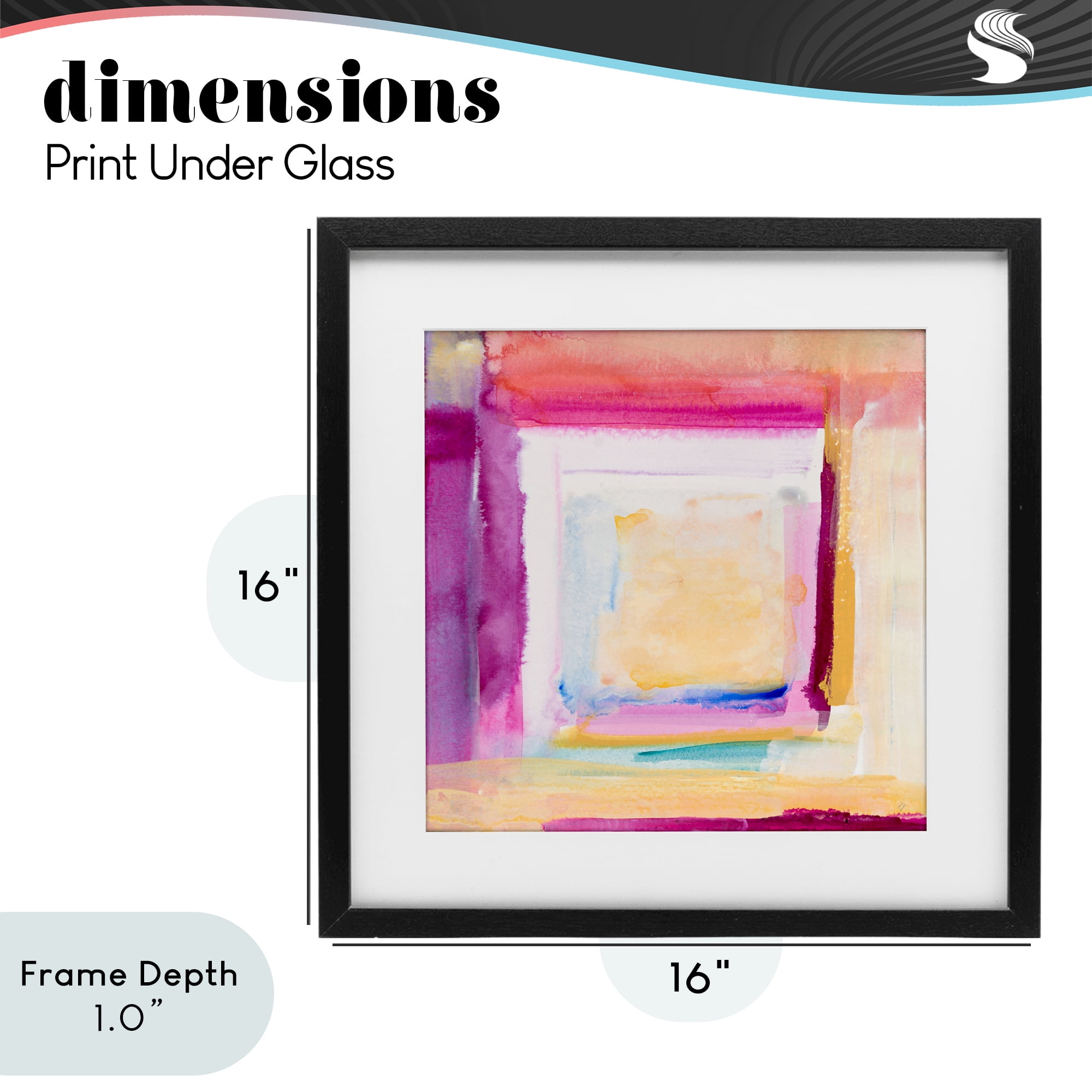 Stupell Industries Vibrant Layers New Day Black Framed Print Under Glass, design by Lanie Loreth