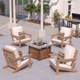thumbnail image 1 of Mondawe Ensemble de Conversation de Patio 5 Pcs avec Table à Feu au Propane, 1 of 8