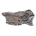 thumbnail image 1 of Scrapbook Stamp Bird Handcarved Brown Stamps For Clay Decorative Blocks, 1 of 3