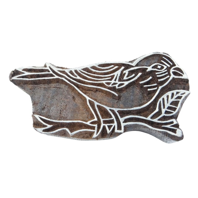 Scrapbook Stamp Bird Handcarved Brown Stamps For Clay Decorative Blocks