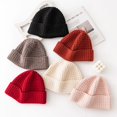 thumbnail image 2 of 100% Wool Knit Beanie - Korean Style Stretchy Ribbed Hat for Men and Women, Soft Warm Unisex Winter Cap,29*22cm,soft pink, 2 of 13