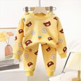 thumbnail image 2 of HFHAPW Girl Boys Pajamas 2Piece Toddler Kids Pjs Sets Toddler Clothes Fall Winter Sleepwears, 2 of 7
