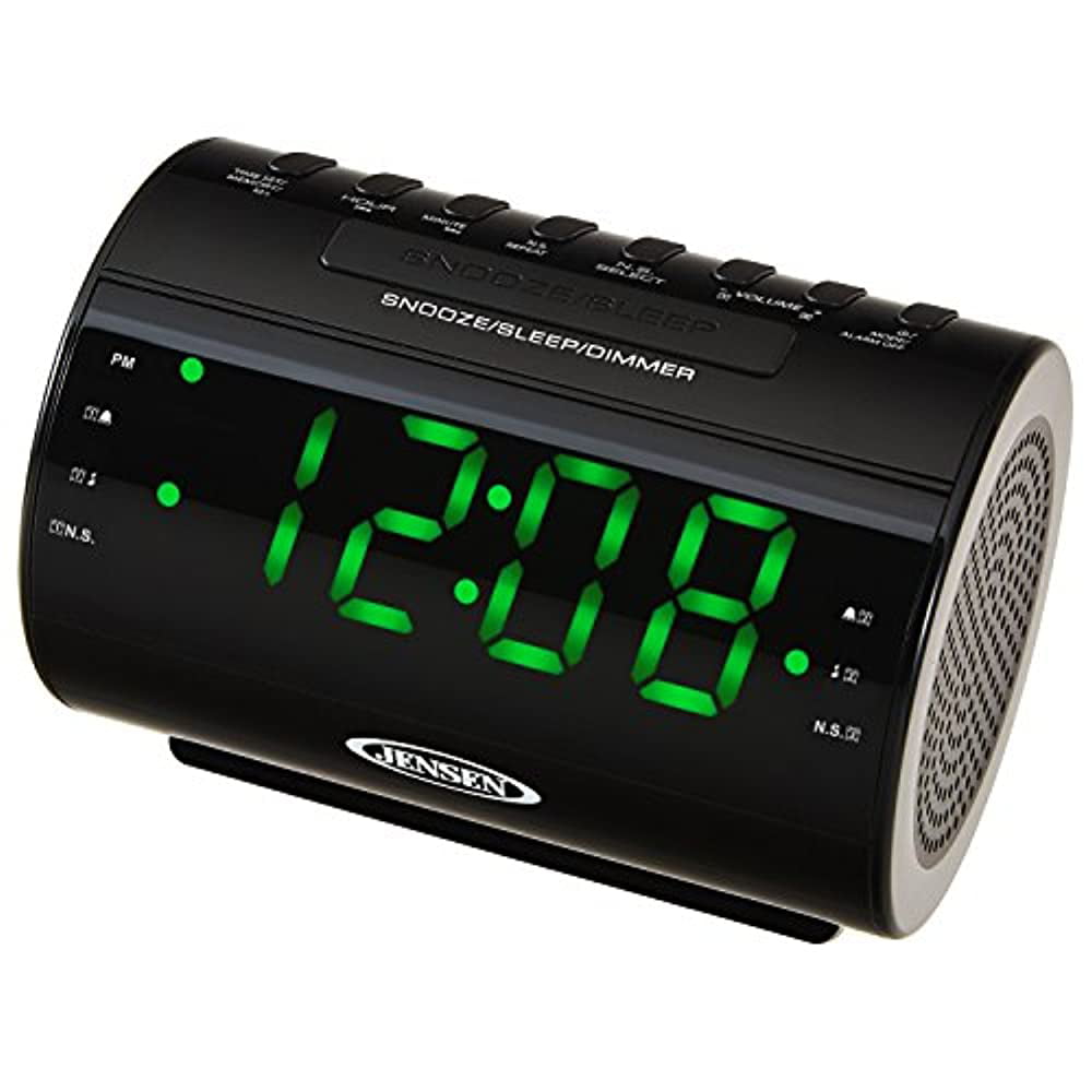 Cylindrical AM/FM Alarm Clock Radio with Nature Sounds 