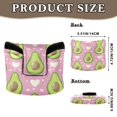 thumbnail image 2 of Haosy Avocado and Heart Golf Mallet Putter Cover Strong Magnetic Leather Golf Club Headcover Closure, 2 of 7