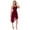 Burgundy, variant on iiniim Women Lyrical Contemporary Camisole Asymmetric Ballet Dress Ballroom Costume Dancewear