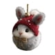 thumbnail image 1 of Adorno colgante de acrílico para gato de invierno, árbol de Navidad, gorro de punto, gatito, perro, conejo, erizo, adorno colgante de animal, 1 of 8