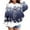 1#Blue, variant on Kiijoy Girls Christmas Hooded Sweatshirt Snowflake Graphic Hoodie Xmas Pullover Sweater