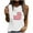 DT-White, variant on Women's Solid American Flag Tank Top - Polyester Patriotic & Summer Wear, Classic for Patriotic Gatherings