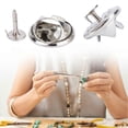 thumbnail image 4 of Lot de 100 fermoirs de broche et de cravate pour bijoux, accessoires de bricolage, 4 of 4