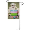 thumbnail image 5 of SKYSONIC Maltese Puppy in Easter Basket Double-Sided Printed Garden House Sports Flag-28x40(in)-Polyester Decorative Flags for Courtyard Garden Flowerpot, 5 of 6