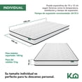 thumbnail image 3 of Colchón Individual En Caja Kingshouse Espuma Alta Densidad Memory Foam 190x100x12cm Blanco Individual, 3 of 8