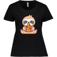 thumbnail image 3 of Inktastic Sloth Pizza Women's Plus Size T-Shirt, 3 of 5