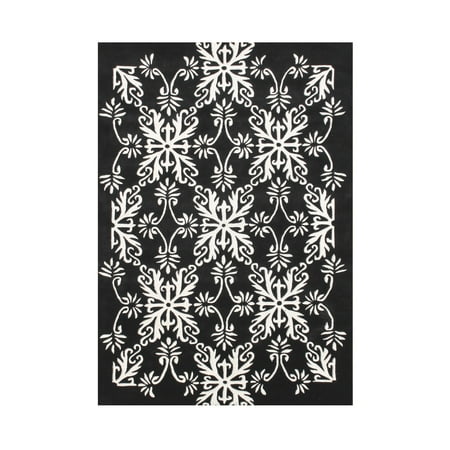 - Alliyah Rugs Alliyah Handmade New Zealand Blend Wool Classic White Geometric Rug ( 5' x 8' ) - 5' x 8'