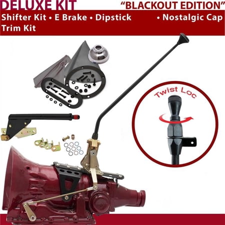 American Shifter AOD Shifter Kit Black 16 in. E Brake Trim Kit Dipstick for DACF5