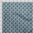 thumbnail image 3 of oneOone Georgette Viscose Light Grayish Blue Fabric Bird Block Craft Projects Decor Fabric Printed By The Yard 42 Inch Wide, 3 of 4