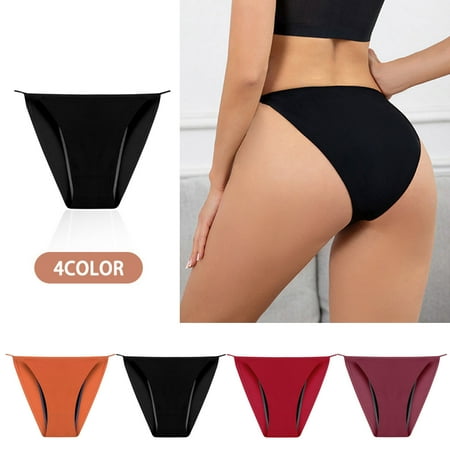 

SHUDAGENG Womens Underwear Nylon Solid Panties for Women Briefs New Arrivals Comfy Hipster Seamless Underwear [Buy 2 Get 3] Multicolor L