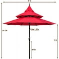 thumbnail image 3 of MAYPEX Outdoor 9 Ft Pagoda Patio Umbrella with Crank Patio 3 Tier Vented Market Umbrella 8 Steel Ribs for Pool Garden Yard Cafe Deck Red, 3 of 4