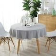 thumbnail image 4 of Round Tablecloth Solid Color Tassel Tablecloths Cotton Tablecloth Suitable for Home Kitchen Decoration, 4 of 8