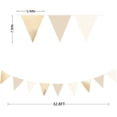 thumbnail image 3 of Champagne Gold Party Decorations Metallic Champagne Gold Beige Fabric Pennant Banner Triangle Flag Garland Streamers for Birthday Anniversary Wedding Bridal Shower Martini Party Supplies, 3 of 4