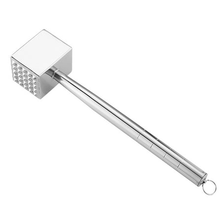 

1Pc Stainless Steel Steak Tenderizer Practical Meat Hammer Pounder (Silver)
