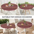 thumbnail image 7 of Elastic Edge Round Table Cover Boho Floral 44 Inch Fits 38-42 Tables Durable Wipe Clean Birthday Parties Events, 7 of 7