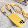 thumbnail image 6 of Silicone iPhone Case with Phone Lanyard, Long Crossbody Strap, Universal Lanyard Neck Strap Protective Case Cover (Yellow, iPhone 13 Pro), 6 of 12