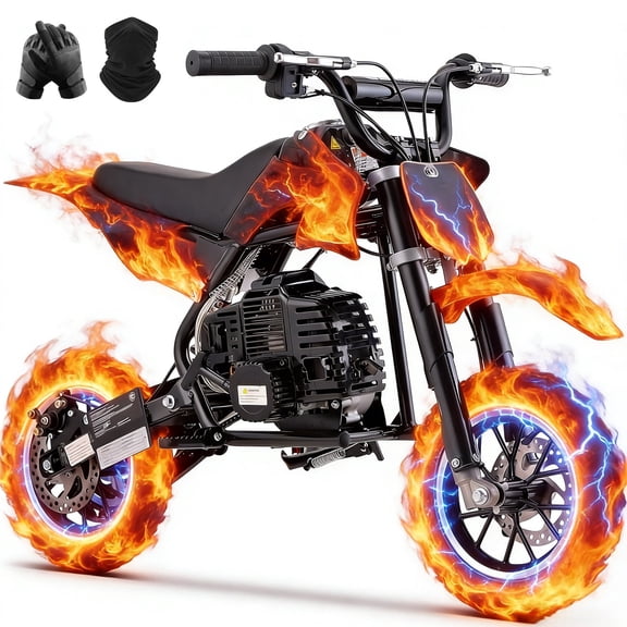 Arshin 50cc 4-Stroke Gas Dirt Bike - 20 MPH Max Speed,Disc Brakes,Perfect Youth & Adult Beginner Pit Bike(Black)